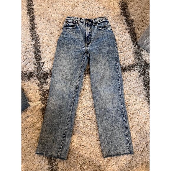 Abercrombie Ultra High Rise Acid Wash Jeans - Picture 1 of 2